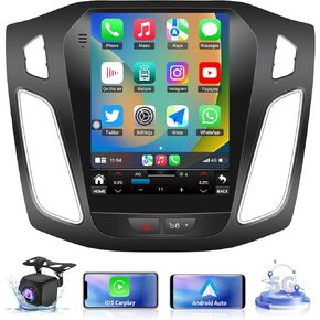 5GWiFi ترقية راديو ستيريو للسيارة Ford Focus 2012-2018 - Carplay اللاسلكي ونظام الملاحة GPS التلقائي بنظام Android - 4 جيجابايت + 32 جيجابايت 10.4 بوصة شاشة لمس على شكل حرف T بلوتوث RDS FM SWC in Kuwait