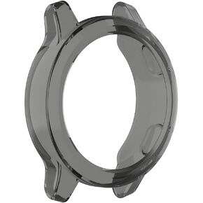 Compatible with Garmin Vivoactive 4 TPU Transparent Protective Case Cover, Smartwatch Protective Case Cover Compatible with Garmin Vivoactive 4 / Active, Soft and Durable(TPU Black)