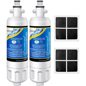 EXCELPURE ADQ36006101 Replacement for LT700P, Kenmore 469690, ADQ36006102, LFXS30766S, LFX31925ST, LFX31945ST, RWF1052, LT120F, 469918, Refrigerator Water and Air Filter Combo, 2PACK
