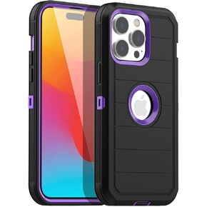 AICase iPhone 15 Pro Max Belt Clip Case,Heavy Duty Drop Protection Full Body Rugged Shockproof Military Protective Tough Durable Cover Compatible with iPhone 15 Pro Max 6.7" in Kuwait