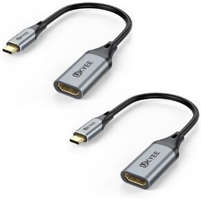USBC to HDMI Adapter 2 Pack,4K@60hz USB Type C to HDMI Converter Compatible [Thunderbolt 3 Compatible] for USBC Port Device and More -Grey