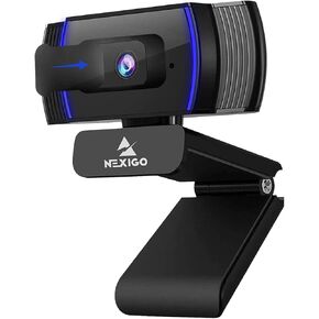 NexiGo N660P (Gen 2) 1080P 60FPS Webcam with Software Control, Dual Microphone & Cover, Autofocus, HD USB Computer Web Camera, for OBS/Gaming/Zoom/Skype/FaceTime/Teams/Twitch