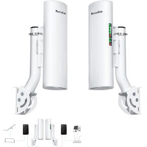 Point to Point Starlink Internet Wireless Long Range Transmission with Bracket Mount for Starlink Gen 3 Router, Starlink WiFi Extender, 5.8GHz 3KM 1000Mbps with 18dBi High Gain Antenna, 2 Pack