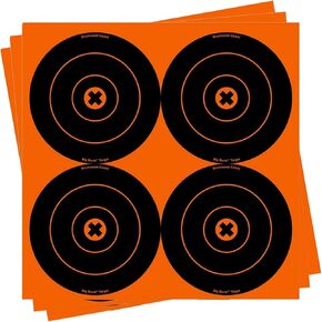 BIRCHWOOD CASEY Big Burst Bull's Eye Always Flat Adhesive Back Shooting Training Reactive Targets | Pack of 3 Sheets
