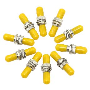 GELRHONR Fiber Optic Coupler ST to ST/APC Simplex Multimode Connector Optical Fiber Cable Flange Adapter(10packs)