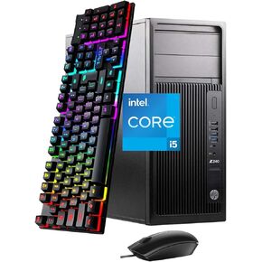 HP Z240 Tower Workstation Desktop Computer, Intel Core i5-6500, 32GB DDR4 RAM 512GB SSD, 2 DisplayPort, WiFi, Bluetooth, Keyboard&Mouse, Windows 10 Pro (Renewed)