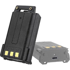 BAOFENG uv-5r Battery USB c,Enlarge Capacity BL-5 3800mAh Walkie Talkie Battery Rechargeable Support Type-C Upgraded UV-5R BF-F8HP,UV-5X3,GT-5R,UV-5RE Two Way Radio (1Pack)