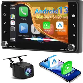 Car Radio for Toyota 4Runner 2003-2009/For Tundra 2003-2006/For Sequoia 2003-2007,Android 13 GPS Stereo with Wireless Carplay Android Auto, 7" IPS Touch Sreen, Bluetooth Radio