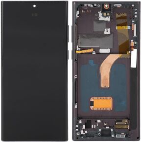 Screen Replacement for Samsung S22 Ultra US Version, Display Digitizer Assembly with Frame Fingerprint Function, Phone Display Repair Accessories