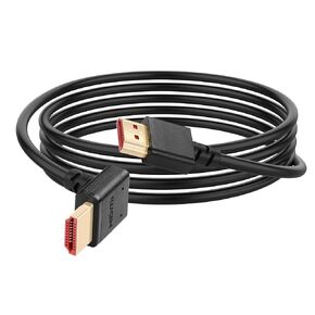 YACSEJAO 8K HDMI 2.1 Right Angle Cable 6.6FT 90 Degree 48Gbps High Speed HDMI Male to Male Cable for 4K@120Hz 8K@60Hz 2K@240Hz (Right Angle)