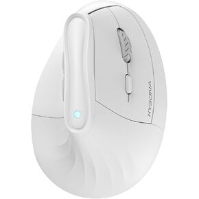 57° Ergonomic Wireless Tower Mouse, Vertical Quiet Ergo Mouse, Bluetooth(BT5.0,BT3.0)&2.4G, (800/1200/2400/2400/4000), 5 Buttons for Windows, macOS, iPadOS, Laptop, PC, Black