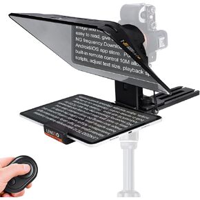 LENSGO Teleprompter for Camera and iPad 12.9'' with Remote Control APP Compatible with iOS/Android for Vlogger,Video, Live Streaming, Interviews,Online Teaching (TC12)