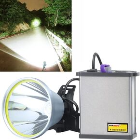 Hunting Headlamps Super Bright Headlamp 16Core LED Rechargeable Head Lamp with Side Battery Pack, Perfect for Hunting, Exploring, Camping, Fishing, Emergency