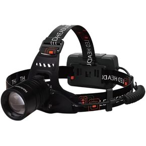 Edward LED Headlamp Flashlight with Rechargeable Battery - Telescopic Zoom Between Floodlight and Spot Light - Angle Adjust - Waterproof for Camping, Biking, Hunting, Hiking