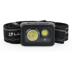 LUXPRO 208 Lumen Rechargeable Waterproof Multi-Color LED Headlamp - Portable LED Light for Up to 4.5 Hours of Use - Outdoor Lighting or Emergency Light with Adjustable Headband - Includes Batteries