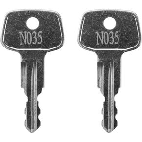 N035 Replacement Key (2 Pcs) Fits for Thule Roof Racks,Rails, Cargo Box, Carriers, Crossbars,Haulers Rooftop Cargo Carrier