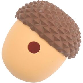Zerodis Dog Puzzles Feeder Toy, Cute Acorn Shape Dog Puzzle Toys Silicone Pet Puzzle Balls Food Slow Feeder Toy Interactive Dispensing Dog Toy Slow Feeding Balls for Small Pet (Coffee