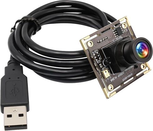 ELP 180degree Fisheye Raspberry Pi 1080P H.264 Microphone PC Web USB Security Camera for Laptop Wide Angle Mini UVC USB2.0 Video Audio Webcam Board 2MP CMOS AR0330 Lightburn Laser Camera for Computer in Saudi Arabia
