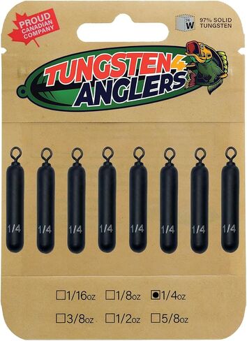 Tungsten 4 Anglers – 97% Pure Tungsten Skinny Drop Shot Weight Perfect Your Finesse Fishing |1/8oz. to 1/2oz. - Multi-Color | Perfect Your Finesse Fishing – 4-10-Pack/Bag in Saudi Arabia