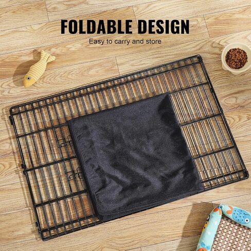 VEVOR Dog Playpen، 4 قطع 24 × 36 بوصة لوحات معدنية قابلة للطي لتمرين الحيوانات الأليفة، سياج للكلاب قلم داخلي وخارجي مع باب، غطاء علوي، ووسادة سفلية، قفص لعب للحيوانات الأليفة للكلاب والقطط والحيوانات الصغيرة الأخرى in Saudi Arabia