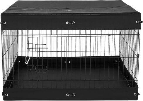 VEVOR Dog Playpen، 4 قطع 24 × 36 بوصة لوحات معدنية قابلة للطي لتمرين الحيوانات الأليفة، سياج للكلاب قلم داخلي وخارجي مع باب، غطاء علوي، ووسادة سفلية، قفص لعب للحيوانات الأليفة للكلاب والقطط والحيوانات الصغيرة الأخرى in Saudi Arabia