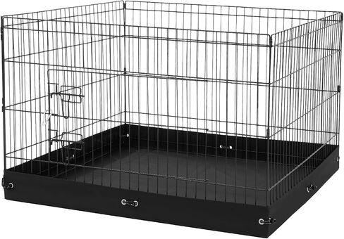 VEVOR Dog Playpen, 4 Pcs 24 x 36 in Panels Foldable Metal Pet Exercise Pen, Dog Fence Indoor and Outdoor Pen with Door, Top Cover, and Bottom Pad, Pet Playpen for Dogs, Cats and Other Small Animals in Saudi Arabia