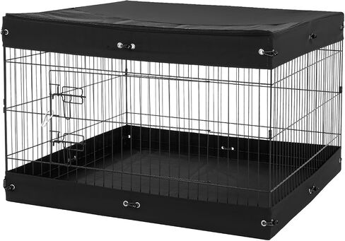 VEVOR Dog Playpen, 4 Pcs 24 x 36 in Panels Foldable Metal Pet Exercise Pen, Dog Fence Indoor and Outdoor Pen with Door, Top Cover, and Bottom Pad, Pet Playpen for Dogs, Cats and Other Small Animals in Saudi Arabia