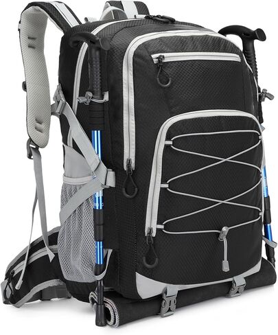 seyfocnia Hiking Backpack,40L Waterproof Camping Backpack Lightweight Backpack for Men Women Hiking Daypack Outdoor Travel Daypack-Black in Saudi Arabia
