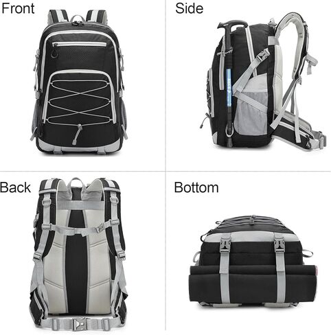 seyfocnia Hiking Backpack,40L Waterproof Camping Backpack Lightweight Backpack for Men Women Hiking Daypack Outdoor Travel Daypack-Black in Saudi Arabia