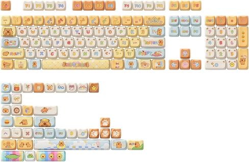 Akko PBT Keycaps Set, Capybara Keycap Mao Profile 142-Key Keycaps for Mechanical Keyboards in Saudi Arabia