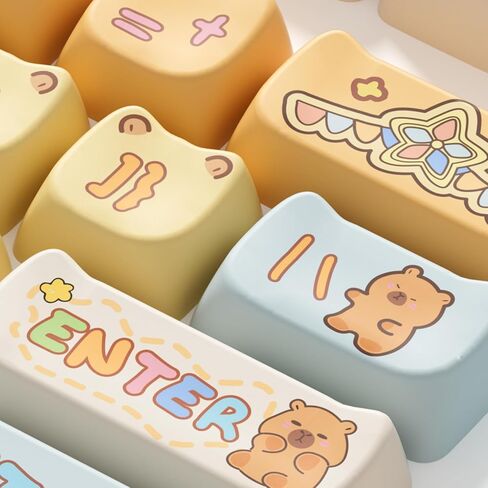 Akko PBT Keycaps Set, Capybara Keycap Mao Profile 142-Key Keycaps for Mechanical Keyboards in Saudi Arabia