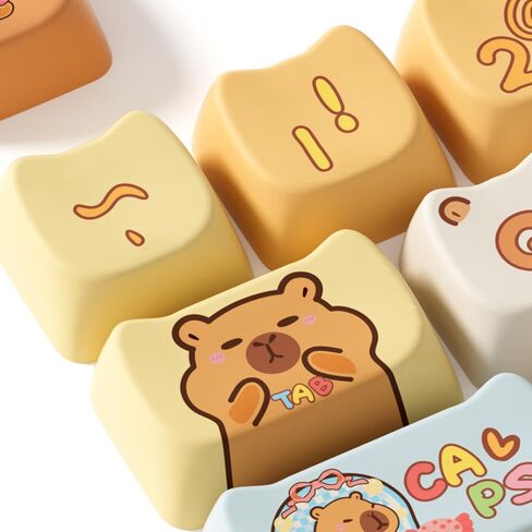 Akko PBT Keycaps Set, Capybara Keycap Mao Profile 142-Key Keycaps for Mechanical Keyboards in Saudi Arabia