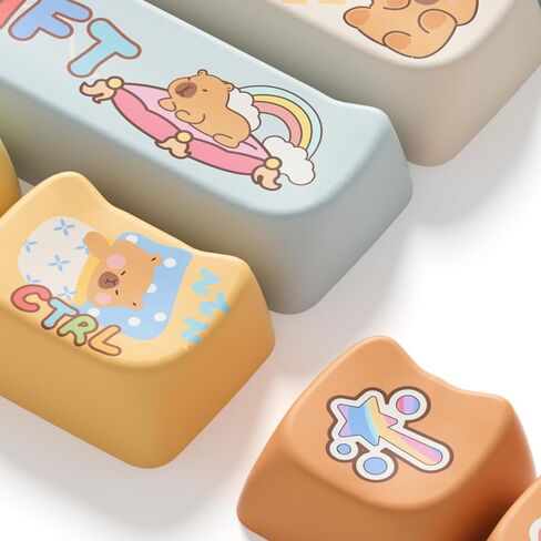 Akko PBT Keycaps Set, Capybara Keycap Mao Profile 142-Key Keycaps for Mechanical Keyboards in Saudi Arabia