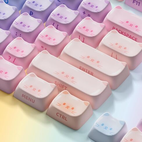 مجموعة أغطية مفاتيح Akko PBT، أغطية مفاتيح Capybara Keycap Mao Profile 142-مفتاح للوحات المفاتيح الميكانيكية in Kuwait