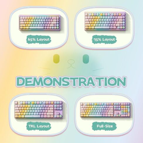 مجموعة أغطية مفاتيح Akko PBT، أغطية مفاتيح Capybara Keycap Mao Profile 142-مفتاح للوحات المفاتيح الميكانيكية in Kuwait