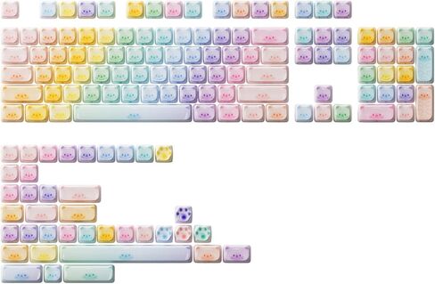 مجموعة أغطية مفاتيح Akko PBT، أغطية مفاتيح Capybara Keycap Mao Profile 142-مفتاح للوحات المفاتيح الميكانيكية in Kuwait