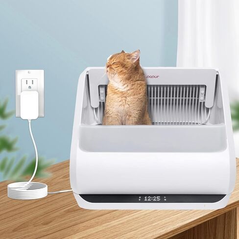 سلك طاقة 12 فولت لـ BCHARYA، منطقة الحيوانات الأليفة، Meowant، PetSnowy Popur، بديل شاحن صندوق فضلات القطط للتنظيف الذاتي لـ BCHARYA محول طاقة ذاتي التنظيف التلقائي ETL مدرج (أبيض) in Kuwait