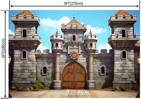 Ticuenicoa 7×5ft Medieval Party Decorations Medieval Castle Backdrop Knight Decorations Castle Wall Backdrop Keepers of The Kingdom VBS Decorations for Medieval Themed Party Supplies in Saudi Arabia