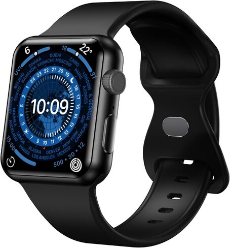 2024 Sport Bands Compatible with Apple Watch Band 49mm 46mm 45mm 44mm 42mm 41mm 40mm 38mm, Soft Silicone Wristband Strap for iWatch Apple Watch Series 10 9 Ultra SE 8 7 6 5 4 3 2 1 Men Women in Saudi Arabia