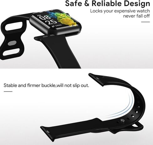 2024 Sport Bands Compatible with Apple Watch Band 49mm 46mm 45mm 44mm 42mm 41mm 40mm 38mm, Soft Silicone Wristband Strap for iWatch Apple Watch Series 10 9 Ultra SE 8 7 6 5 4 3 2 1 Men Women in Saudi Arabia