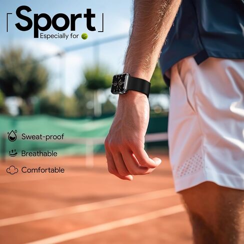 2024 Sport Bands Compatible with Apple Watch Band 49mm 46mm 45mm 44mm 42mm 41mm 40mm 38mm, Soft Silicone Wristband Strap for iWatch Apple Watch Series 10 9 Ultra SE 8 7 6 5 4 3 2 1 Men Women in Saudi Arabia