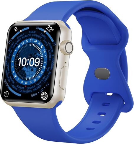 2024 Sport Bands Compatible with Apple Watch Band 49mm 46mm 45mm 44mm 42mm 41mm 40mm 38mm, Soft Silicone Wristband Strap for iWatch Apple Watch Series 10 9 Ultra SE 8 7 6 5 4 3 2 1 Men Women in Saudi Arabia