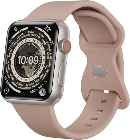 2024 Sport Bands Compatible with Apple Watch Band 49mm 46mm 45mm 44mm 42mm 41mm 40mm 38mm, Soft Silicone Wristband Strap for iWatch Apple Watch Series 10 9 Ultra SE 8 7 6 5 4 3 2 1 Men Women in Saudi Arabia