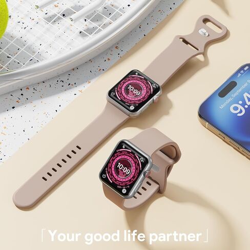 2024 Sport Bands Compatible with Apple Watch Band 49mm 46mm 45mm 44mm 42mm 41mm 40mm 38mm, Soft Silicone Wristband Strap for iWatch Apple Watch Series 10 9 Ultra SE 8 7 6 5 4 3 2 1 Men Women in Saudi Arabia