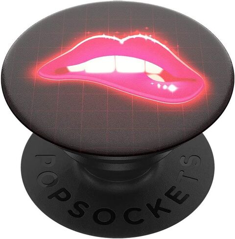 PopSockets: PopGrip Expanding Stand and Grip with a Swappable Top for Phones & Tablets - Neon Lips in Saudi Arabia