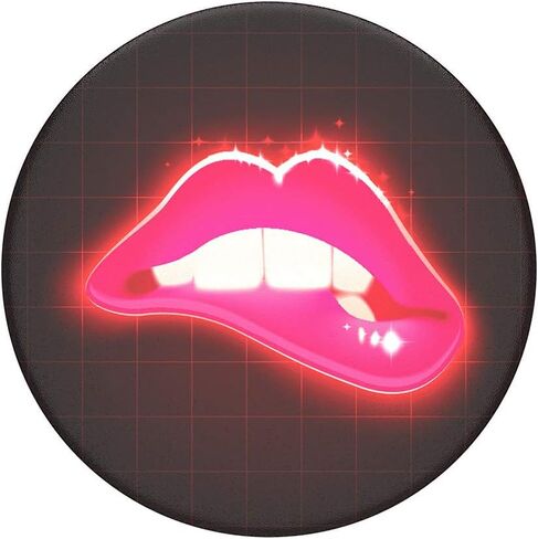 PopSockets: PopGrip Expanding Stand and Grip with a Swappable Top for Phones & Tablets - Neon Lips in Saudi Arabia