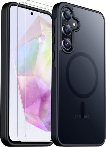 Magnetic for Samsung Galaxy S24 Case,[Military Grade Drop Protection] [Anti-Fingerprint] Slim Shockproof Protective Phone Case for S24 6.2 inch,Black in Kuwait