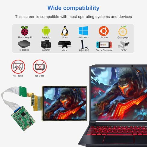 7.8 inch Flexible Display Curved Bendable Screen FHD 1920 * 1440 AMOLED Display with HDMI Driver Board OLED Monitor Without Enclosure Kit for DIY Prototype Demo Compatible with All Systems in Kuwait