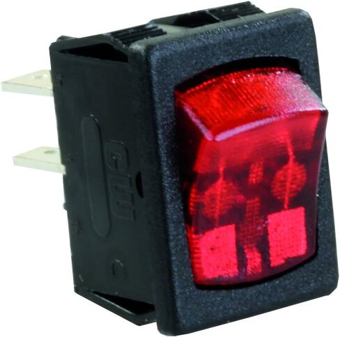 JR Products 12765 Red/Black SPST Mini-Illuminated On/Off Switch in Saudi Arabia