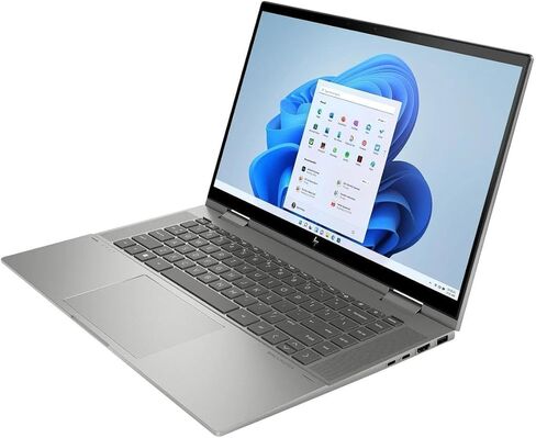 HP Envy x360 15.6 بوصة FHD IPS Touchscreen Premium 2 في 1 كمبيوتر محمول للأعمال، الجيل الثالث عشر Intel 8-Core i5-1335U حتى 4.6 جيجا هرتز، 32 جيجا بايت رام، 512 جيجا PCIe SSD، Intel Iris Xe Graphics، Windows 11 Pro + كابل HDMI، فضي in Saudi Arabia